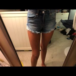 High Rise Lace Detail Shorts